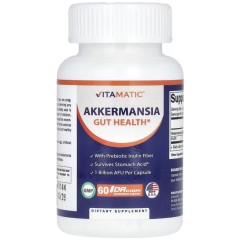 Vitamatic, Akkermansia, 1 млрд КОЕ, 60 DRCaps